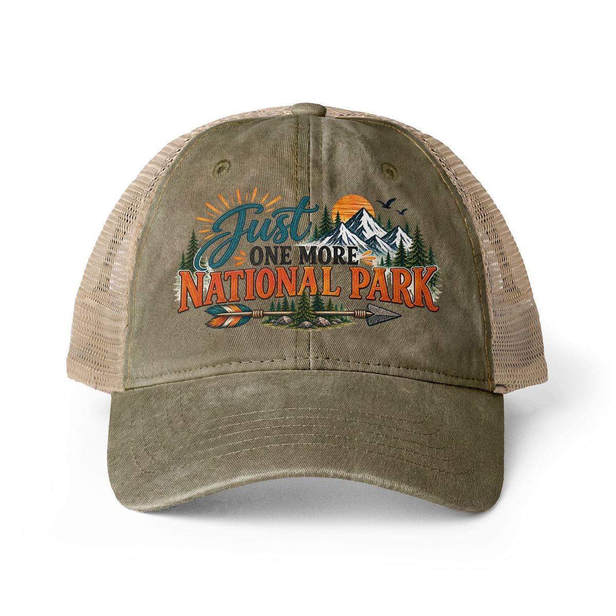 Just One More National Park Trucker hat, National Park Hat for Women, Hiking Camping Hat, Adventure Travel Cap, Outdoor Lover Gift