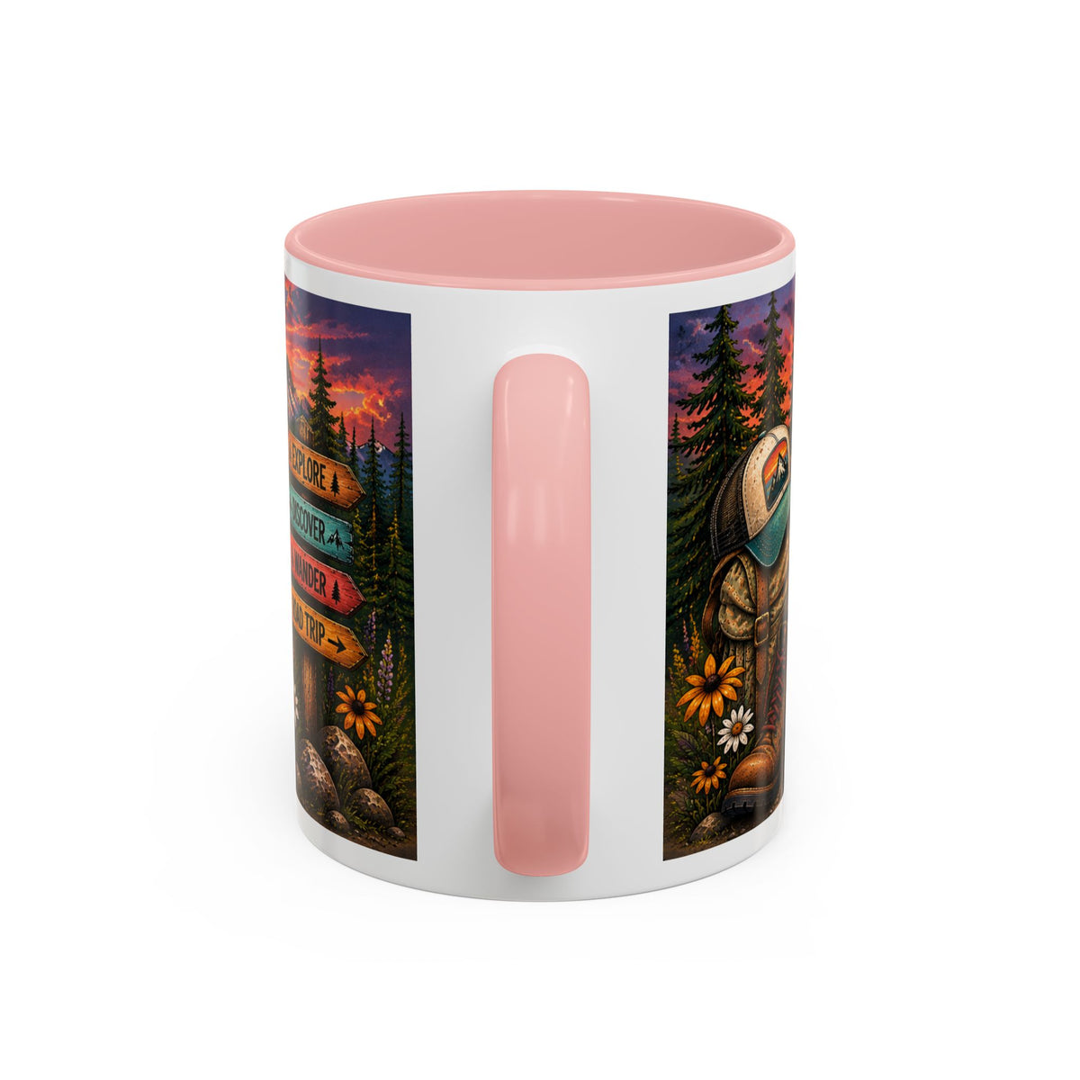 Chasing Sunsets and Statelines Coffee Mug  Scenic Mountain Sunset Mug