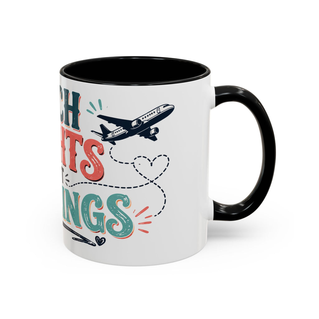 Catch Flights Not Feelings Coffee Mug, Funny Travel Mug for Women, Girls Trip Gift, Vacation Lover Cup, Frequent Flyer Gift