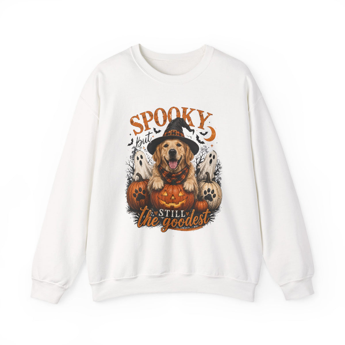 Spooky But Still The Goodest Sweatshirt s— Halloween Golden Retriever Crewneck