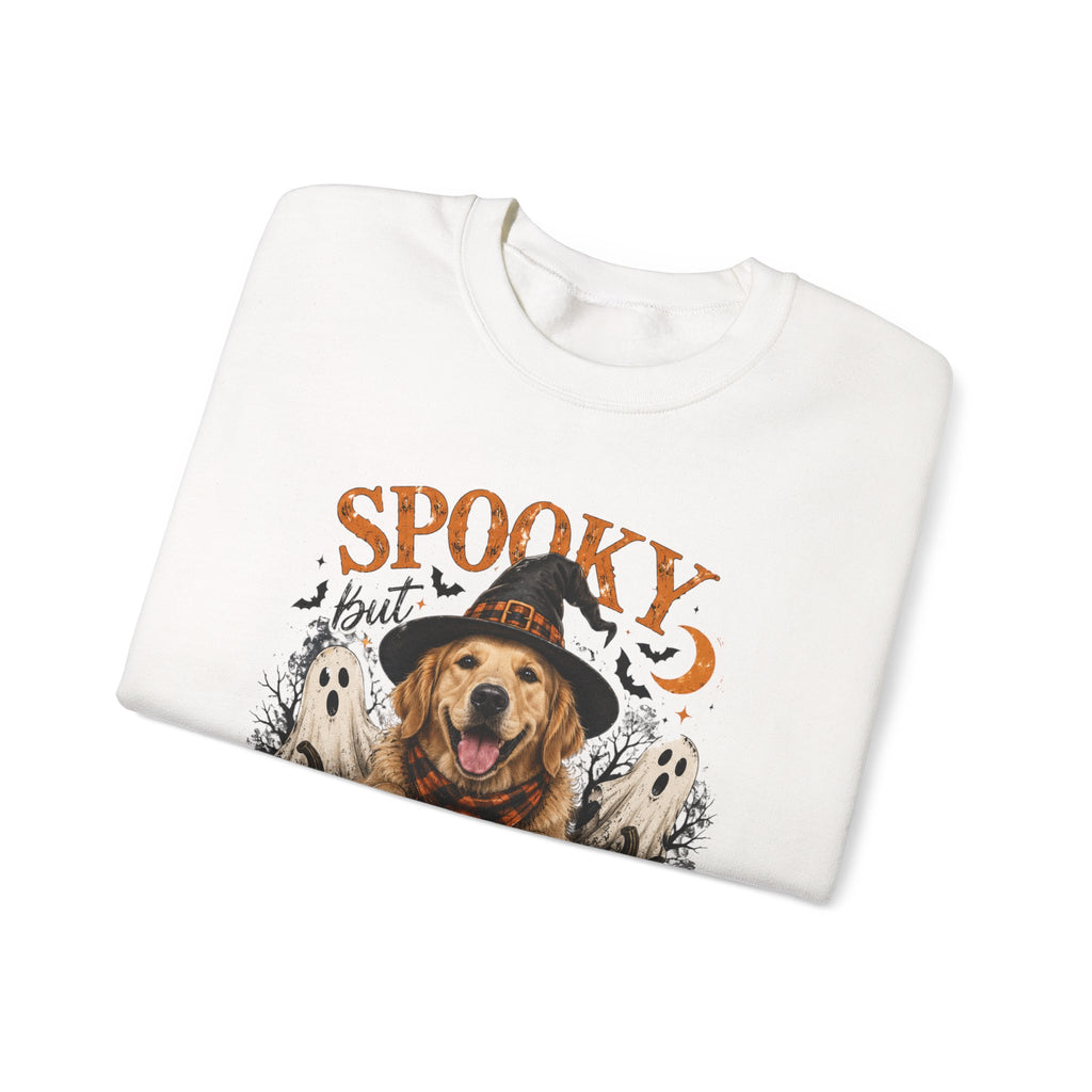 Spooky But Still The Goodest Sweatshirt s— Halloween Golden Retriever Crewneck