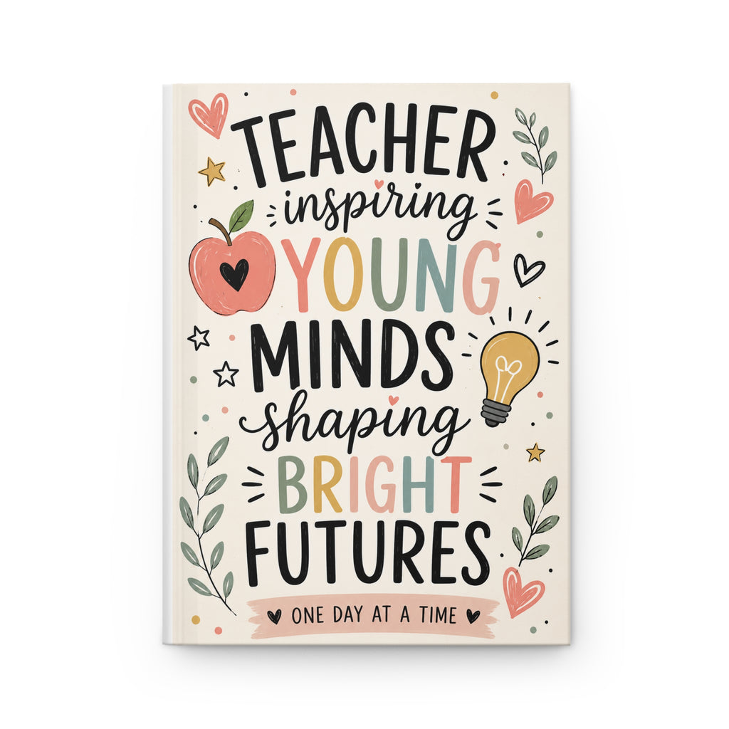 Teacher Journal, Inspiring Young Minds Notebook, Teacher Appreciation Gift, Gift for Teacher, Cute Spiral Notebook for Teachers