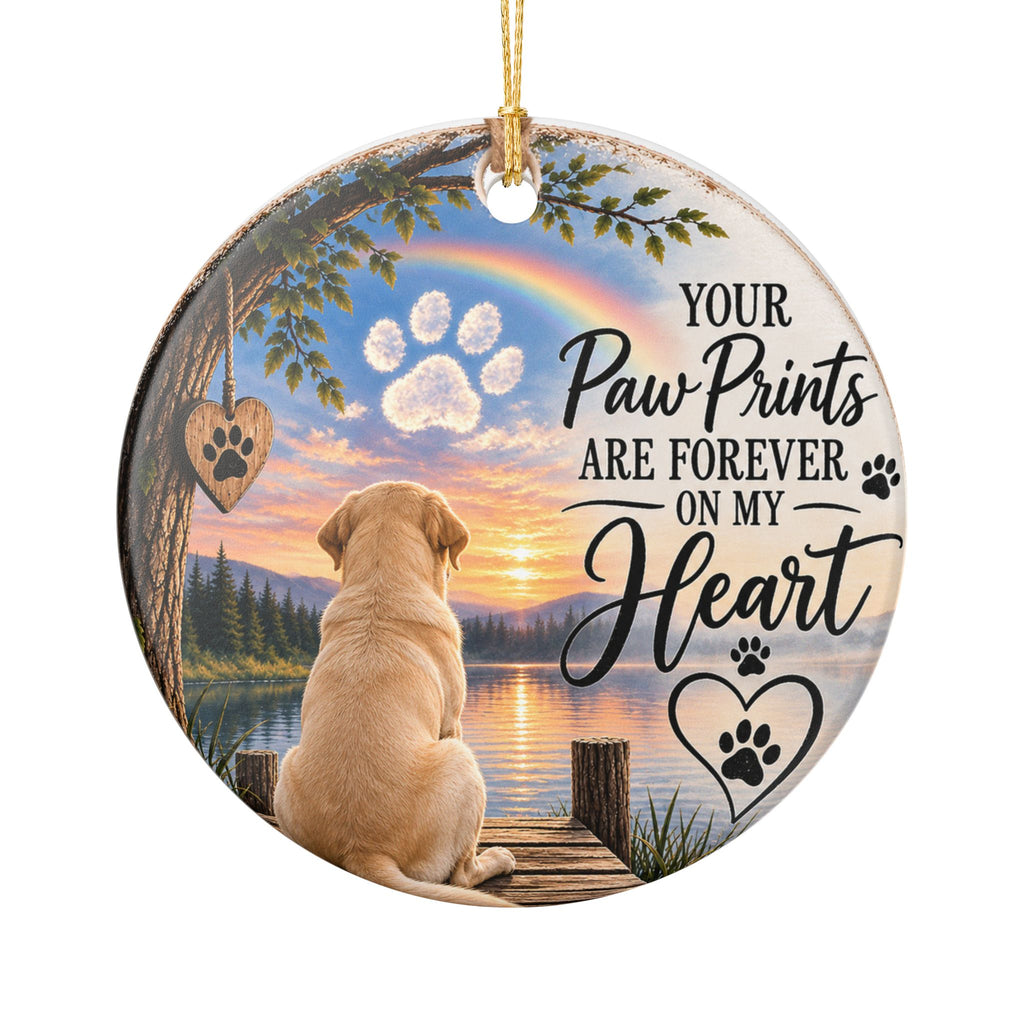 Dog Memorial Ornaments, Labrador Memorial Gift, Pet Loss Sympathy Gift, Rainbow Bridge Ornament, Loss of Dog Remembrance Keepsake