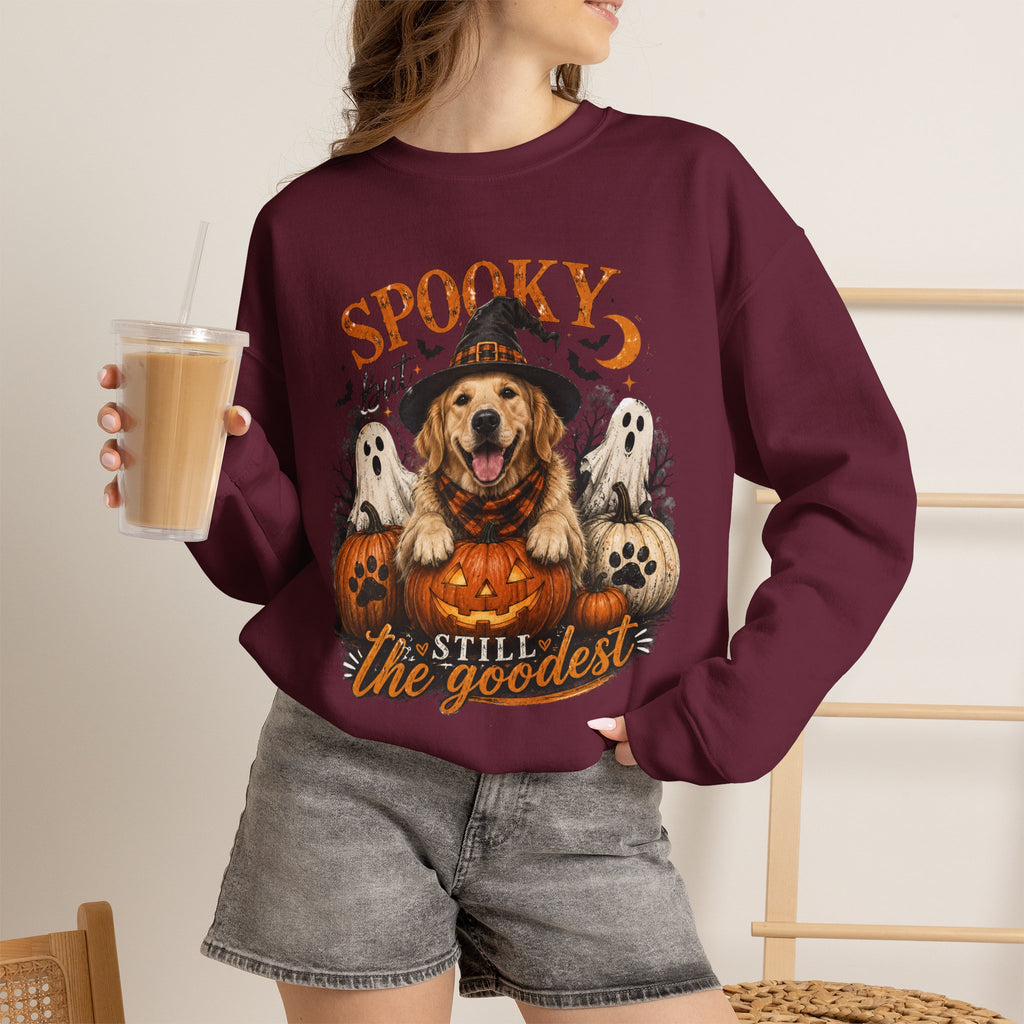 Spooky But Still The Goodest Sweatshirt s— Halloween Golden Retriever Crewneck