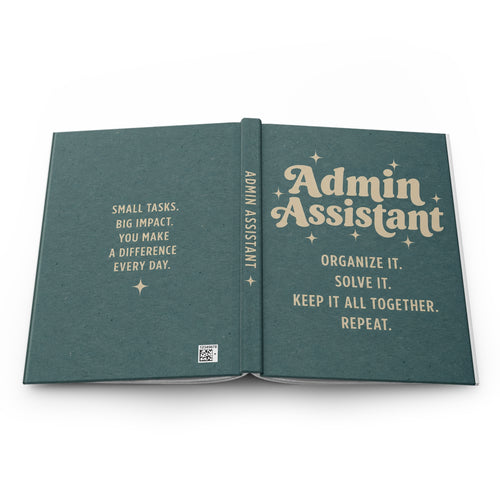 Admin Assistant Organizer Journal Hardcover Lined Notebook, Office Planner