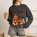 Halloween Dog SweatShirt, Just a Girl Who Loves Halloween and Dogs SweatShirt, Dog Mom Halloween Shirt,  Golden Retriever SweatShirt