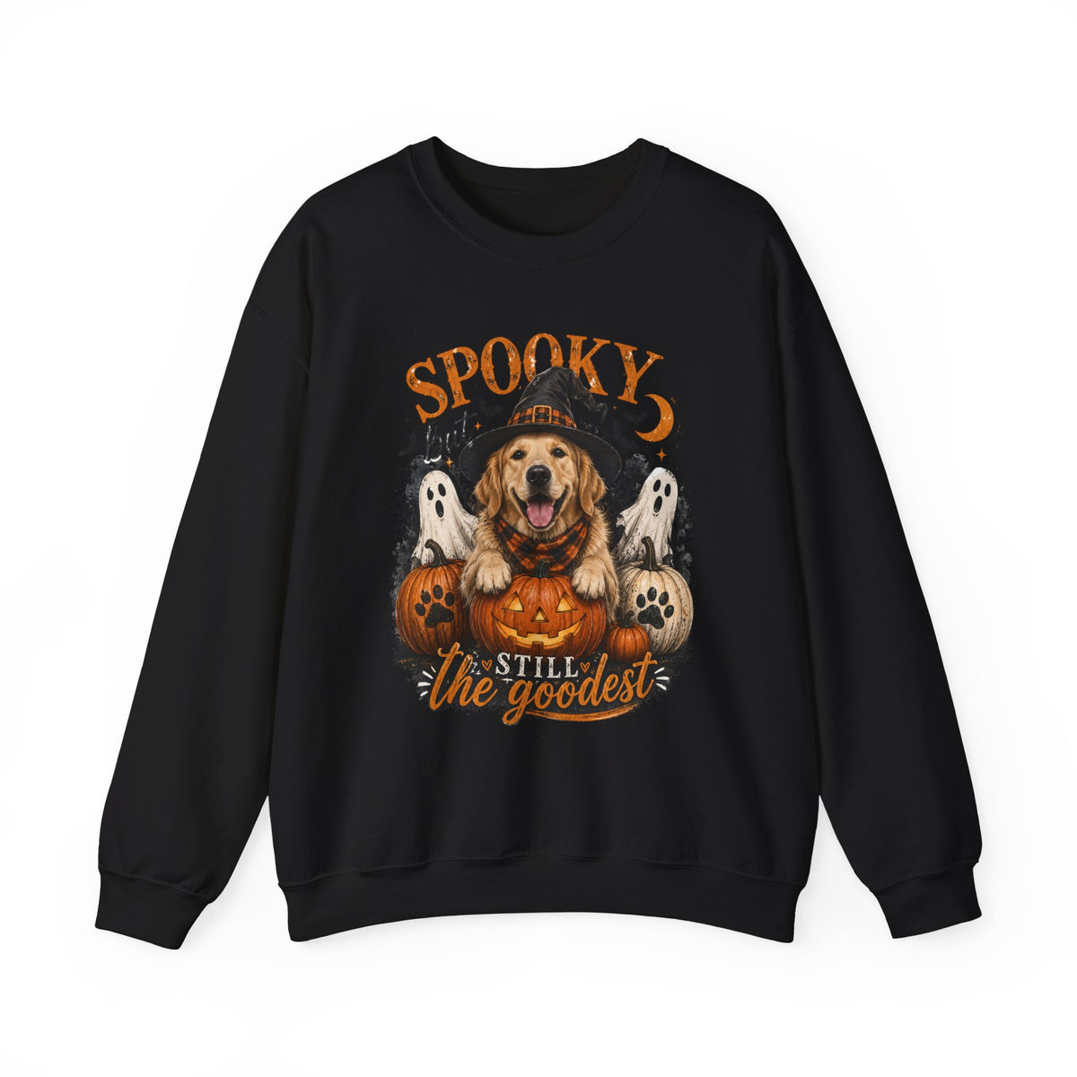Spooky But Still The Goodest Sweatshirt s— Halloween Golden Retriever Crewneck