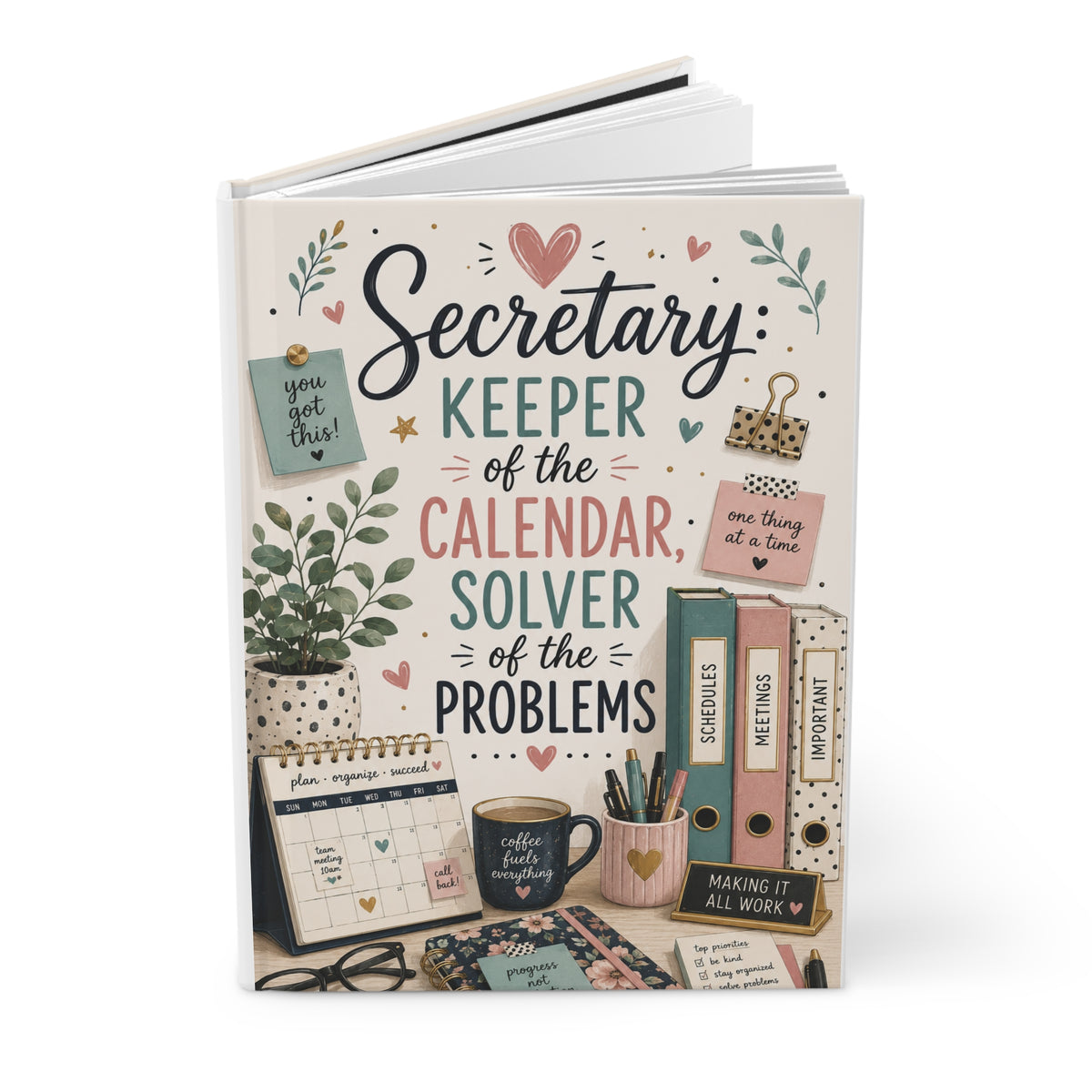 Secretary Journal, Administrative Assistant Gift, Solver of Problems, Office Manager Notebook, Secretary Gift