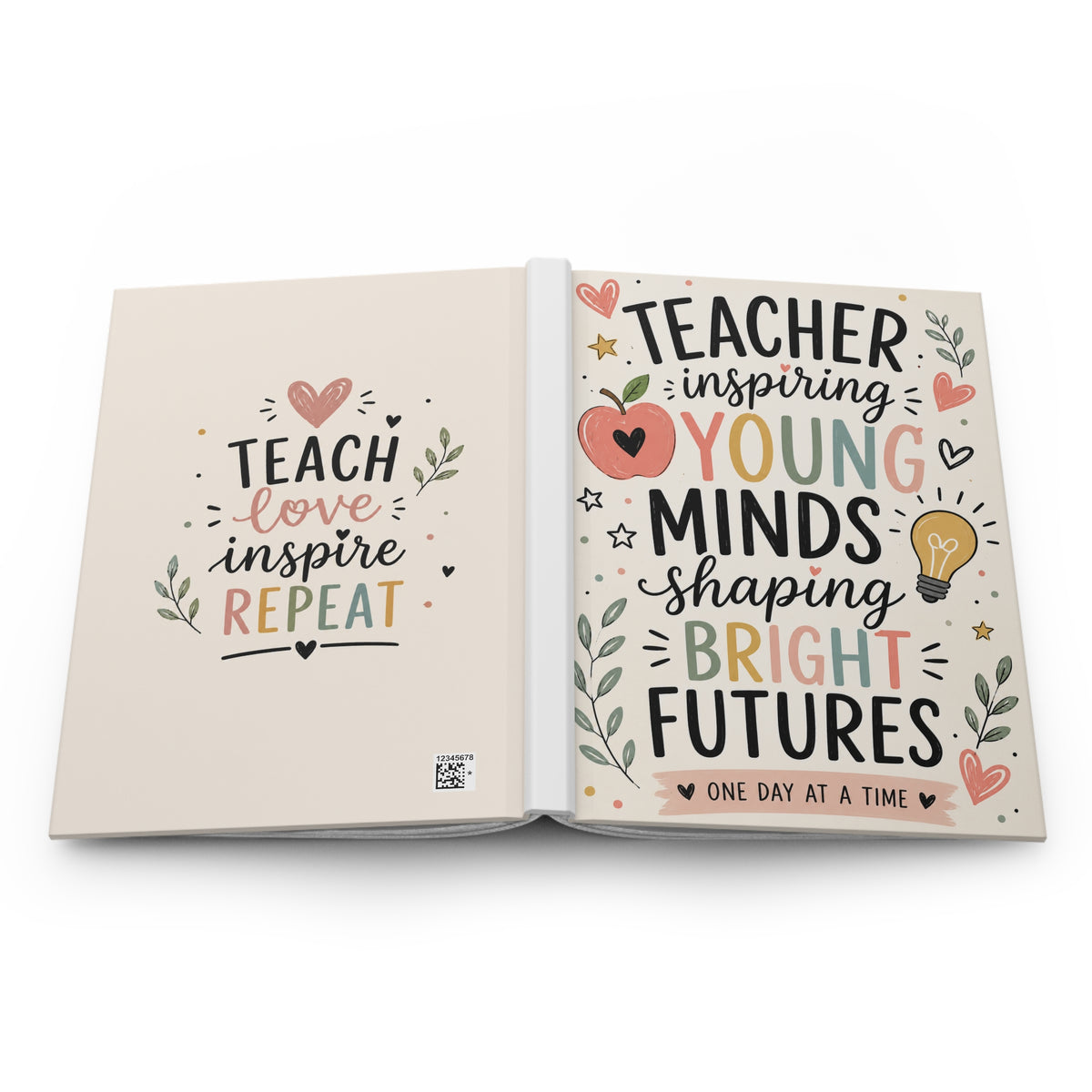 Teacher Journal, Inspiring Young Minds Notebook, Teacher Appreciation Gift, Gift for Teacher, Cute Spiral Notebook for Teachers