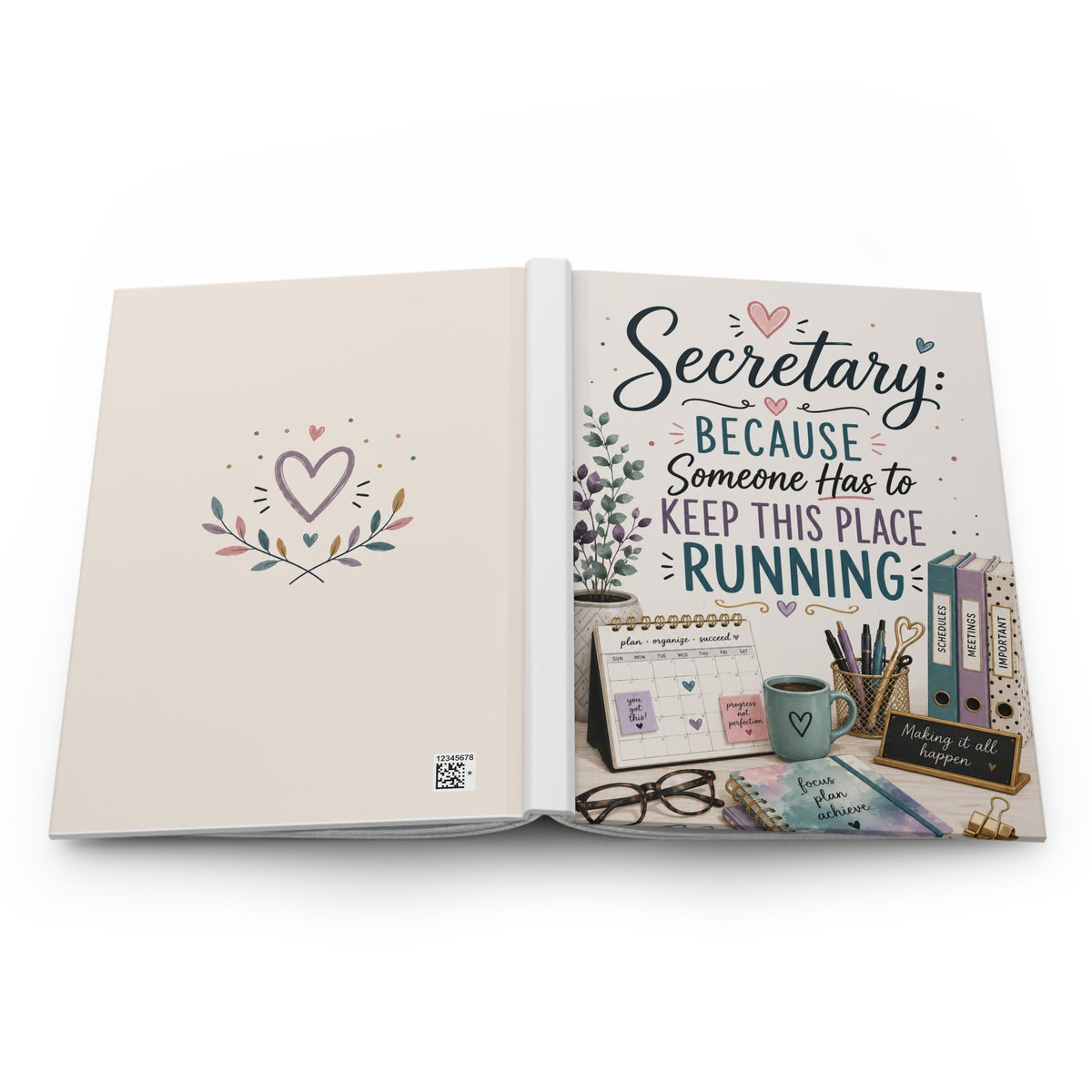 Secretary Journal, Administrative Assistant Gift, Because Someone Has to Keep This Place Running, Office Manager Notebook, Secretary Gift