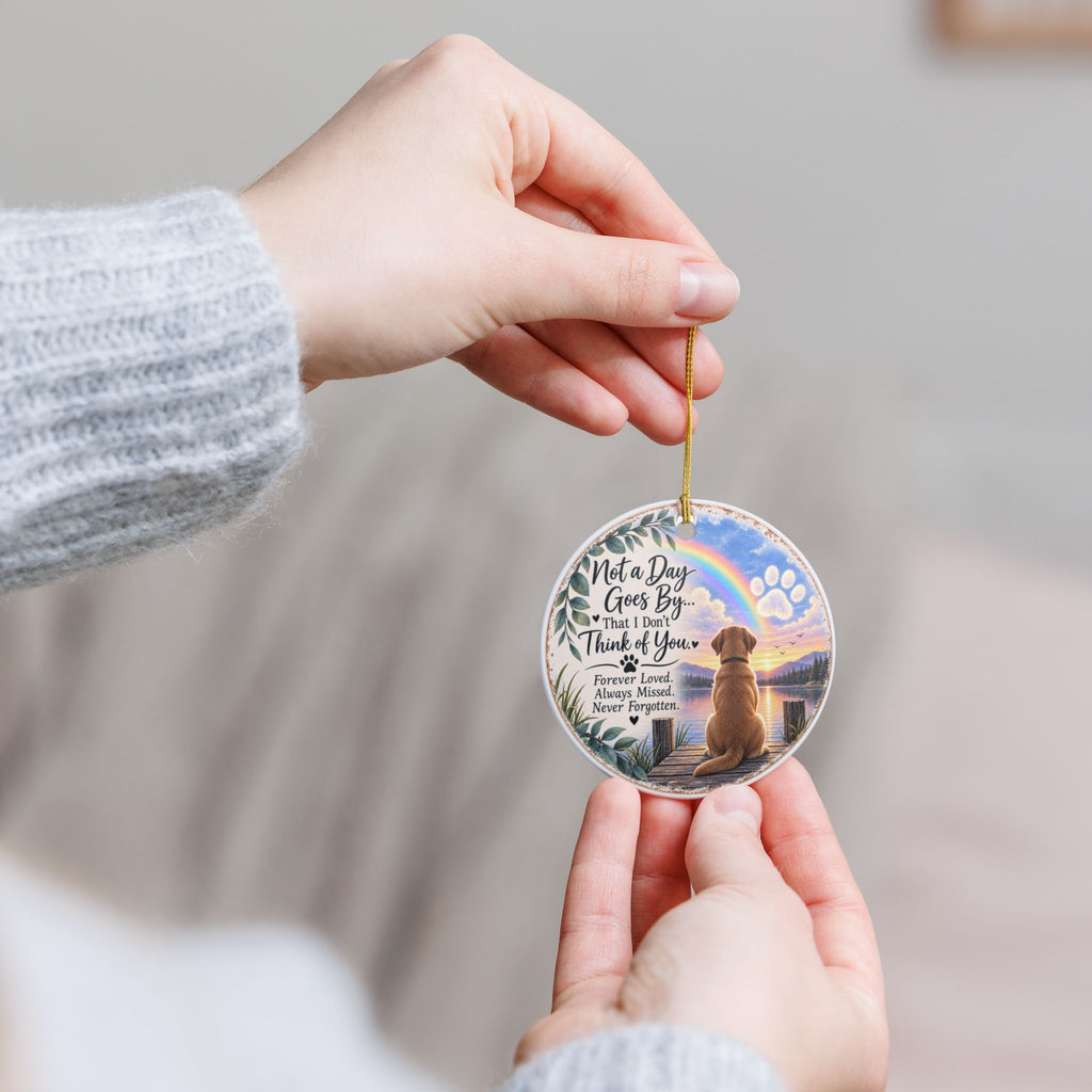 Dog Memorial Ornament, Pet Loss Sympathy Gift, Rainbow Bridge Ornament, Dog Remembrance Keepsake, Loss of Dog Memorial Gifts