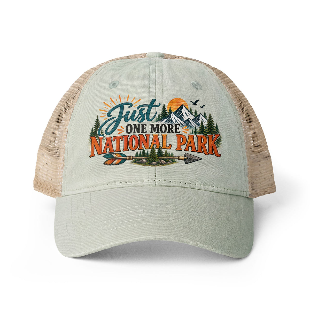 Just One More National Park Trucker hat, National Park Hat for Women, Hiking Camping Hat, Adventure Travel Cap, Outdoor Lover Gift