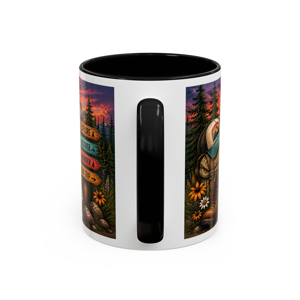 Chasing Sunsets and Statelines Coffee Mug  Scenic Mountain Sunset Mug