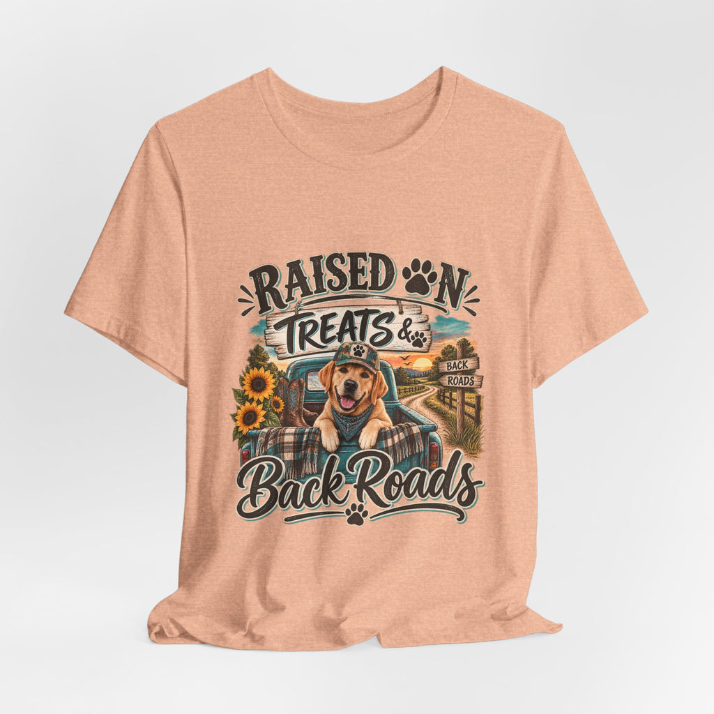 Raised on Treats and Back Road , Country Dog, Dog Lover, Funny Dog Shirt