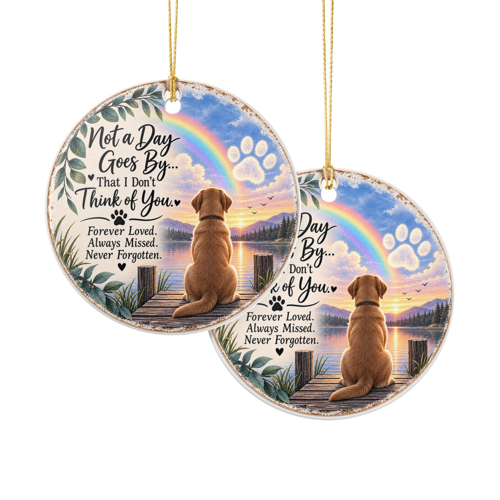 Dog Memorial Ornament, Pet Loss Sympathy Gift, Rainbow Bridge Ornament, Dog Remembrance Keepsake, Loss of Dog Memorial Gifts