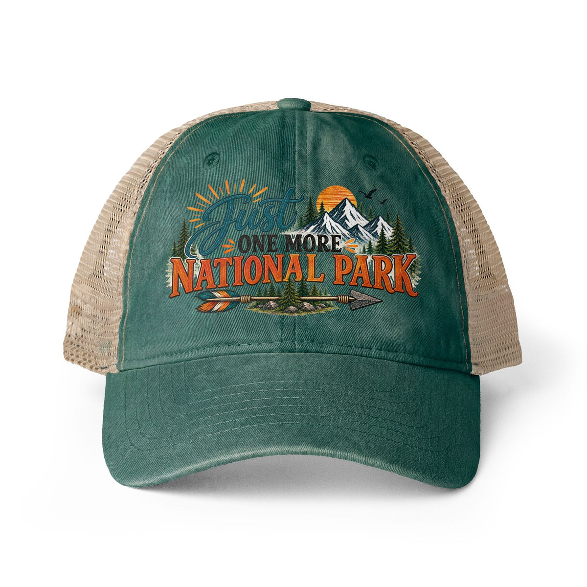 Just One More National Park Trucker hat, National Park Hat for Women, Hiking Camping Hat, Adventure Travel Cap, Outdoor Lover Gift