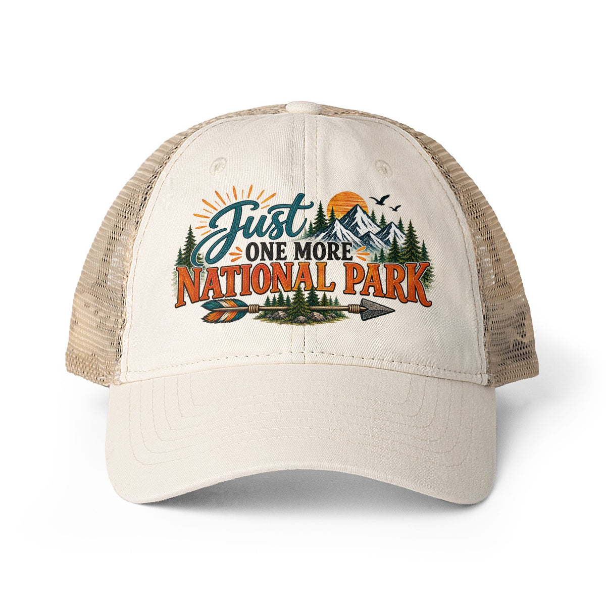 Just One More National Park Trucker hat, National Park Hat for Women, Hiking Camping Hat, Adventure Travel Cap, Outdoor Lover Gift
