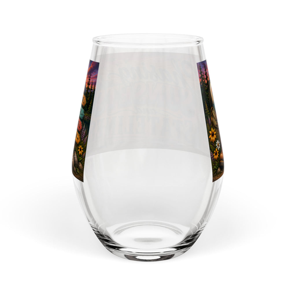 Chasing Sunsets and State Lines Stemless Wine Glass Travel Camping Outdoors