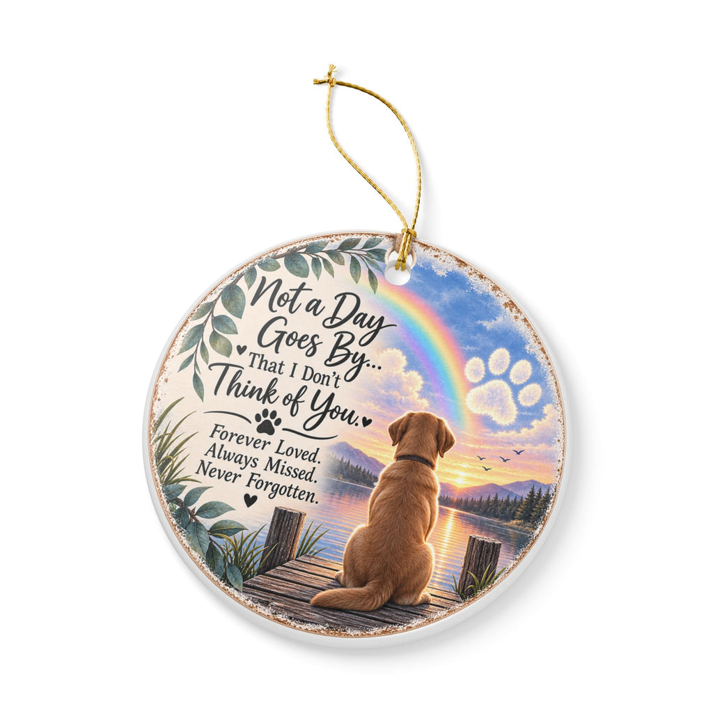 Dog Memorial Ornament, Pet Loss Sympathy Gift, Rainbow Bridge Ornament, Dog Remembrance Keepsake, Loss of Dog Memorial Gifts