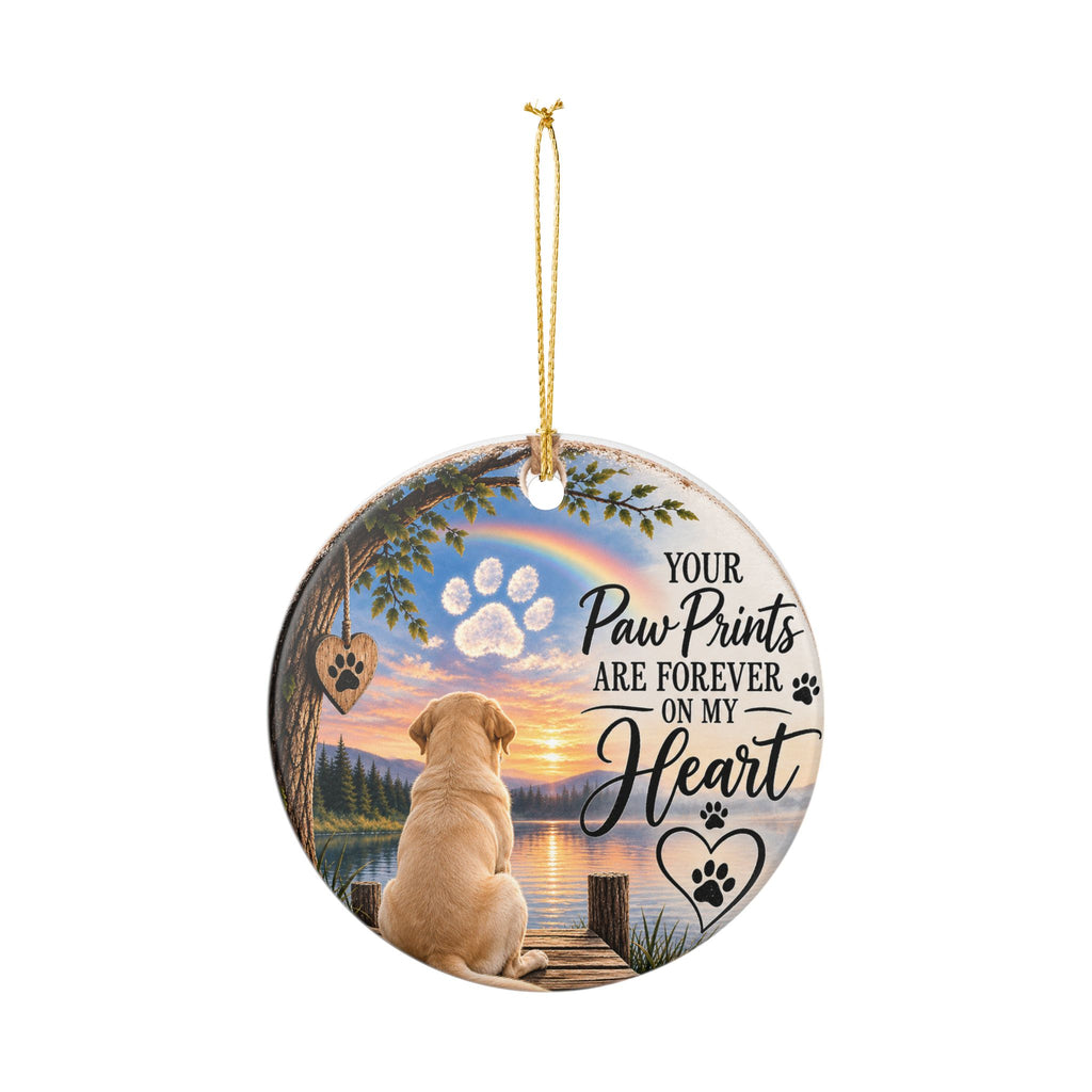 Dog Memorial Ornaments, Labrador Memorial Gift, Pet Loss Sympathy Gift, Rainbow Bridge Ornament, Loss of Dog Remembrance Keepsake