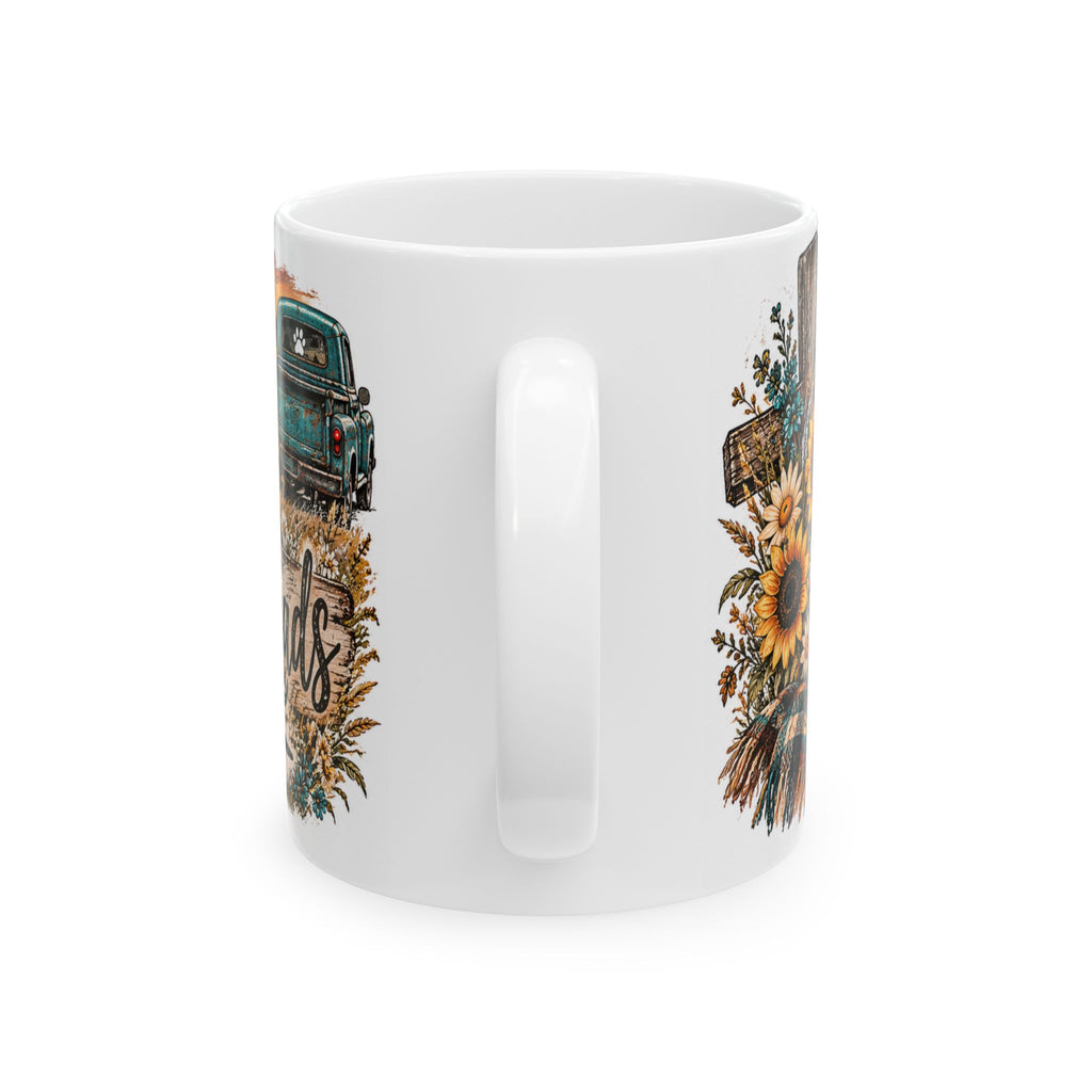 Jesus, Dogs & Country Ceramic Mug — Faithful Farmhouse Coffee Cup (11oz & 15oz)