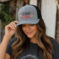 Trucker Hat for Women, I Got This Floral Hats, Inspirational Retro Mesh Cap, Cute Motivational Gift for Her