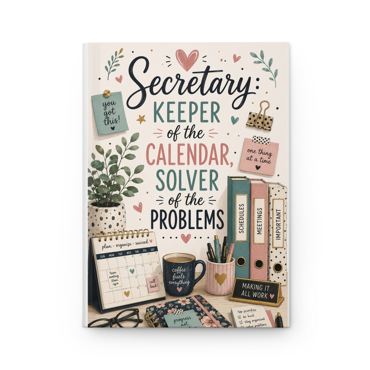 Secretary Journal, Administrative Assistant Gift, Solver of Problems, Office Manager Notebook, Secretary Gift