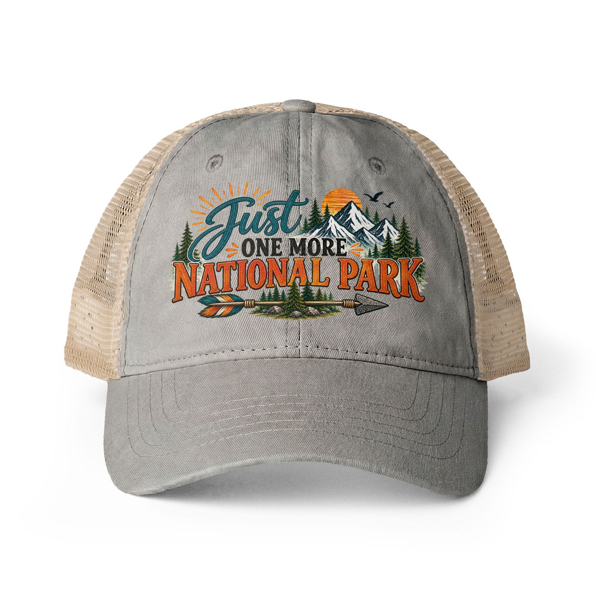 Just One More National Park Trucker hat, National Park Hat for Women, Hiking Camping Hat, Adventure Travel Cap, Outdoor Lover Gift