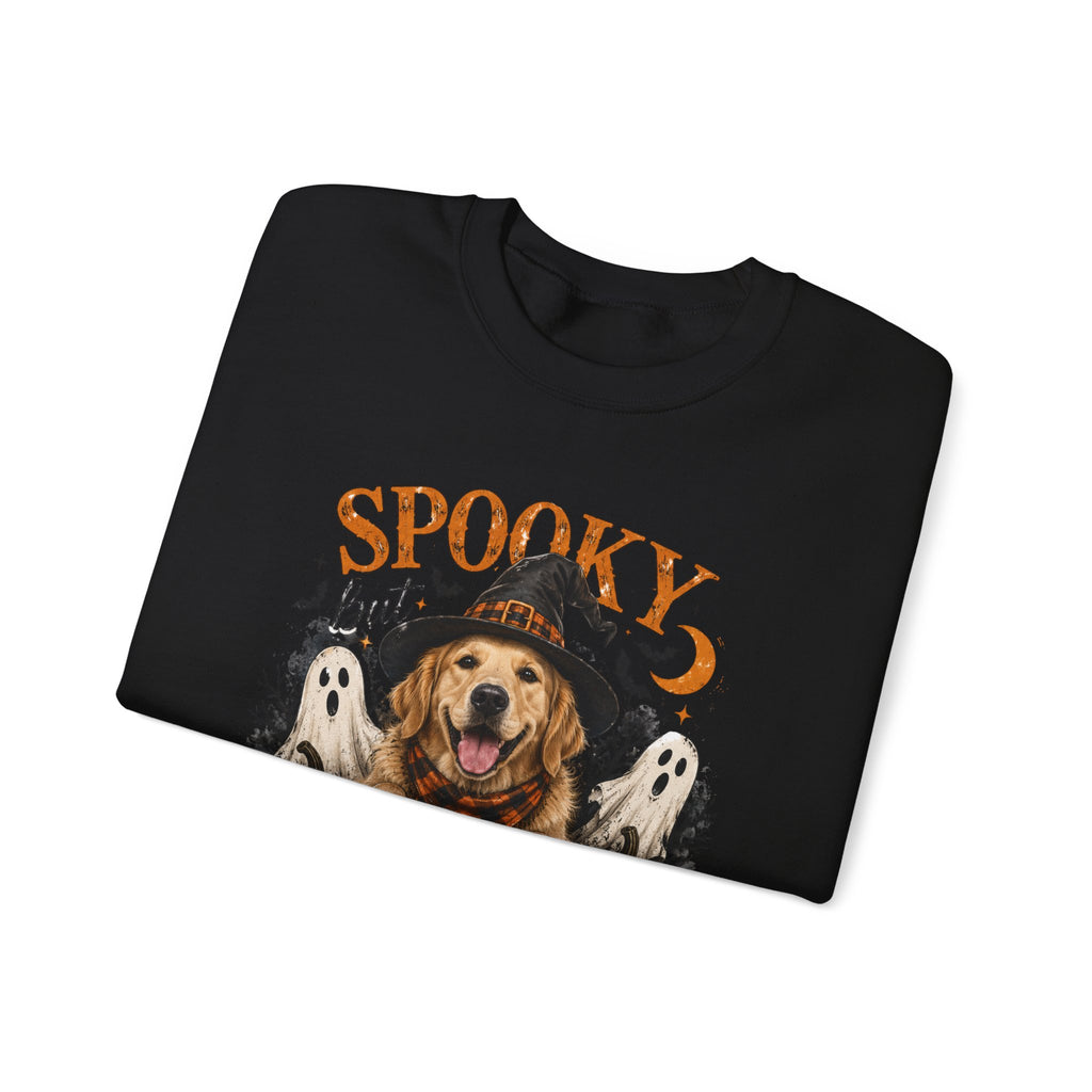 Spooky But Still The Goodest Sweatshirt s— Halloween Golden Retriever Crewneck