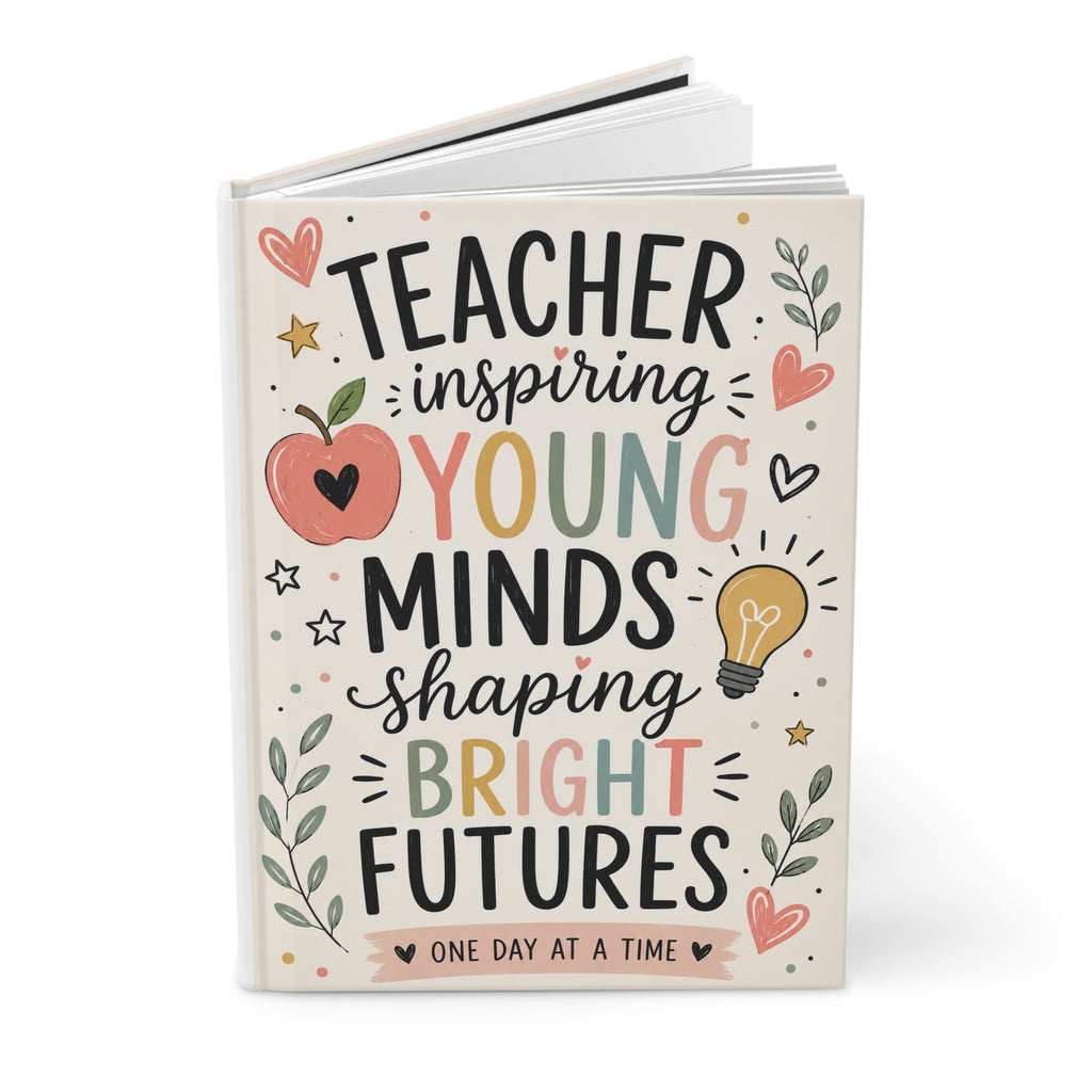 Teacher Journal, Inspiring Young Minds Notebook, Teacher Appreciation Gift, Gift for Teacher, Cute Spiral Notebook for Teachers