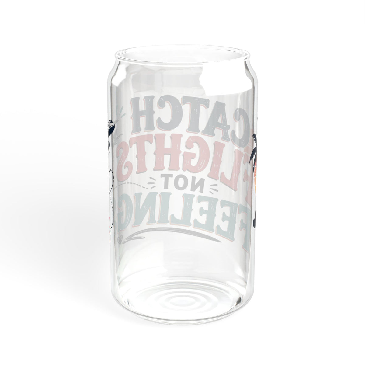 Catch Flights Not Feelings Glass Sipper Cup, travel Lover Tumbler, Girls Trip Cup, Vacation Glass Can, Cruise Gift for Women