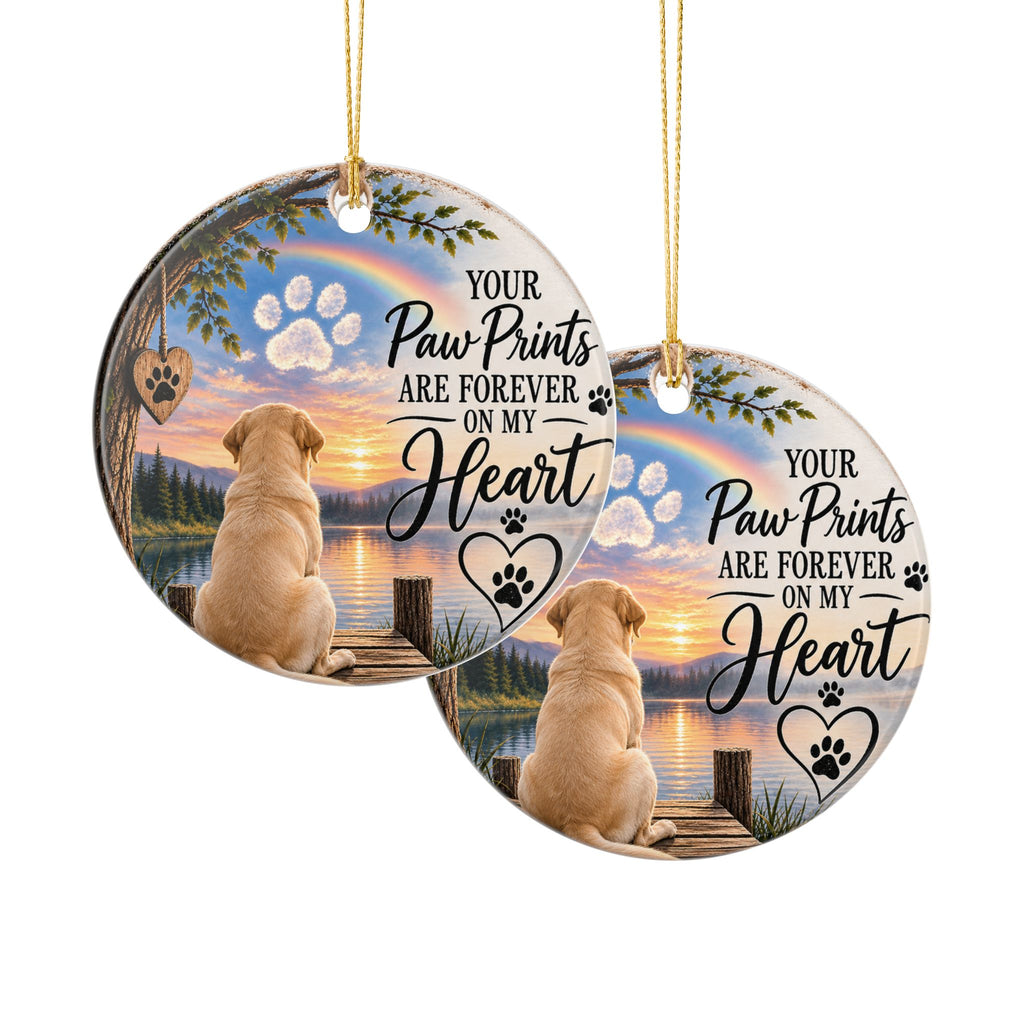 Dog Memorial Ornaments, Labrador Memorial Gift, Pet Loss Sympathy Gift, Rainbow Bridge Ornament, Loss of Dog Remembrance Keepsake