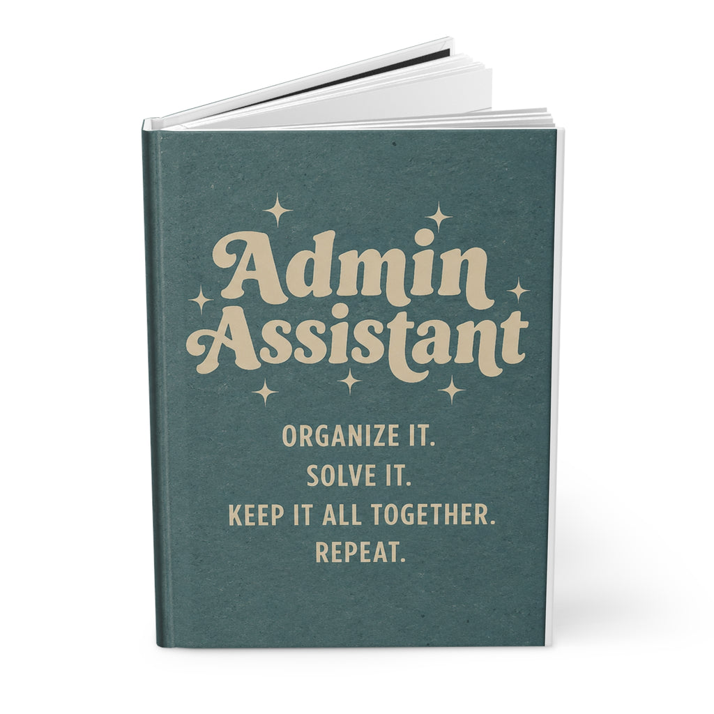 Admin Assistant Organizer Journal Hardcover Lined Notebook, Office Planner