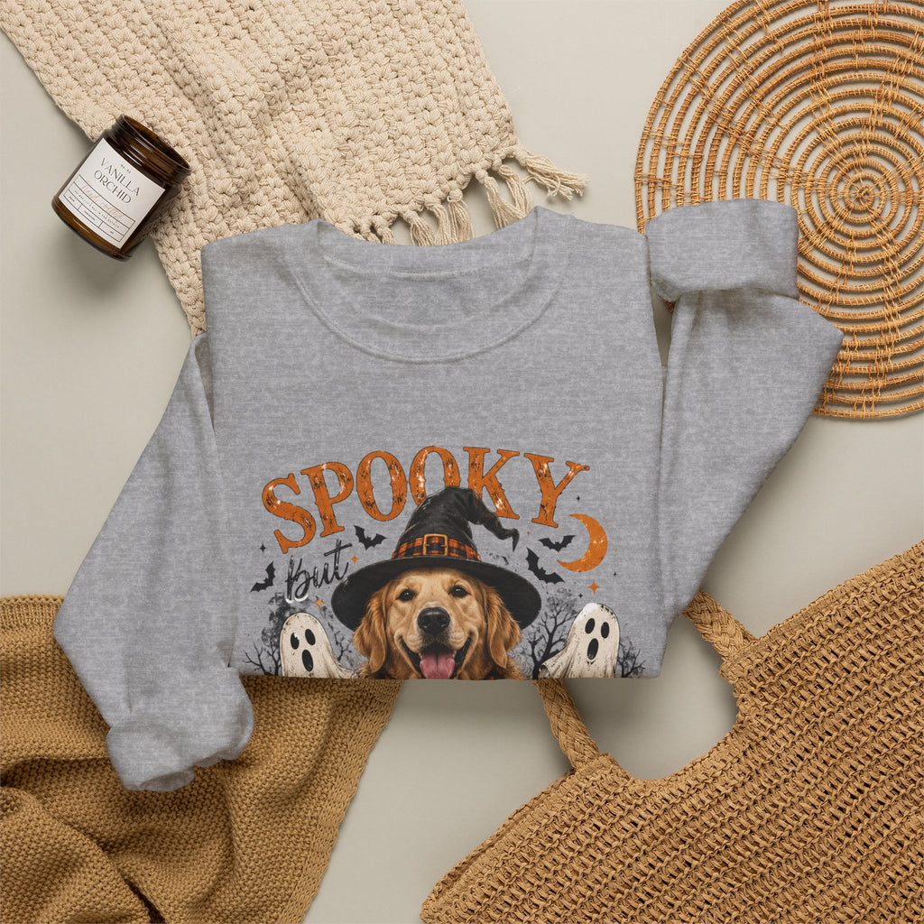 Spooky But Still The Goodest Sweatshirt s— Halloween Golden Retriever Crewneck