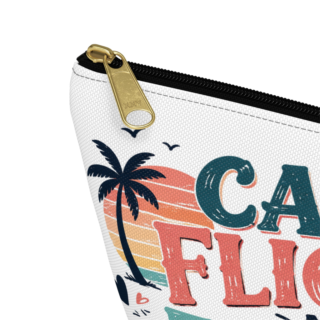 Catch Flights Not Feelings Pouch, Funny Travel Pouch for Women, Girls Trip Pouch, Vacation Pouch, Beach Cruise Travel gift