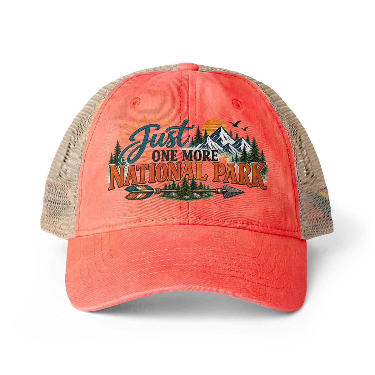 Just One More National Park Trucker hat, National Park Hat for Women, Hiking Camping Hat, Adventure Travel Cap, Outdoor Lover Gift