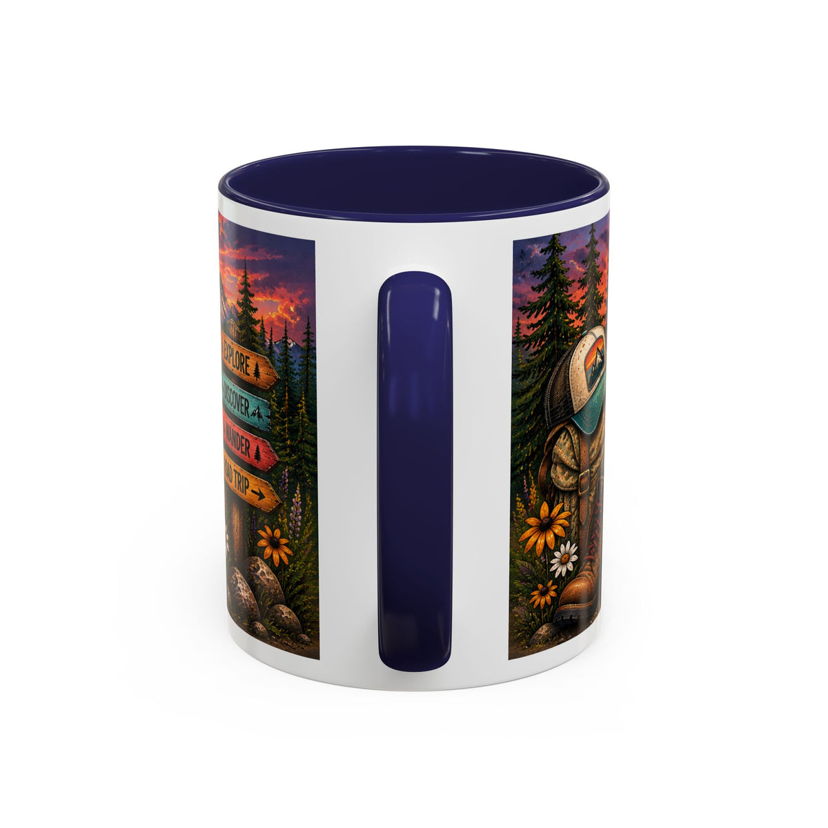 Chasing Sunsets and Statelines Coffee Mug  Scenic Mountain Sunset Mug