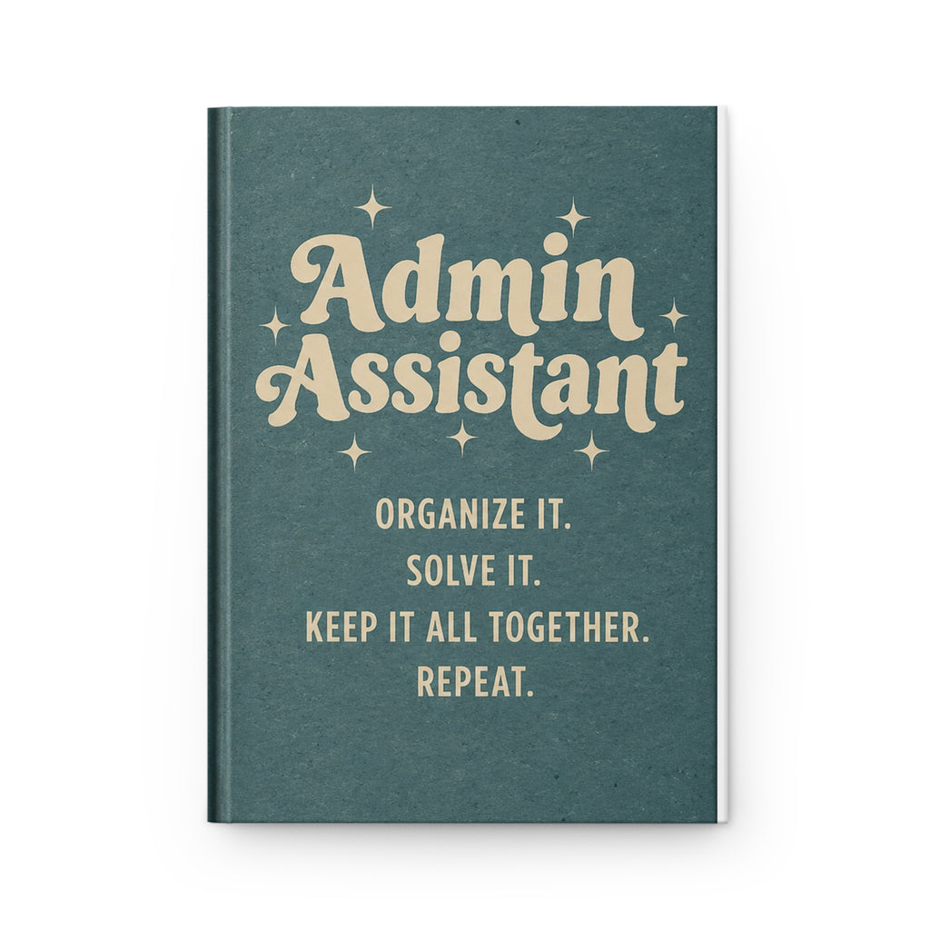 Admin Assistant Organizer Journal Hardcover Lined Notebook, Office Planner