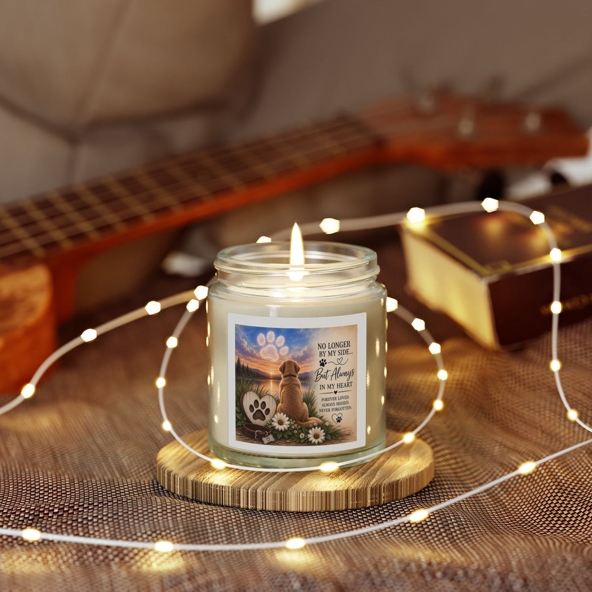 Dog Memorial Candle, Pet Loss Sympathy Gifts, Rainbow Bridge Memorial, Loss of Dog Gift, Dog Remembrance Candle, Pet Bereavement Gift