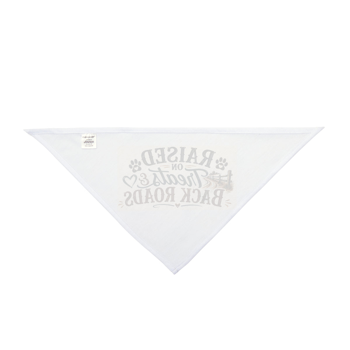 Pet Bandana — "Raised on Treats & Back Roads" Rustic Country Dog Bandana