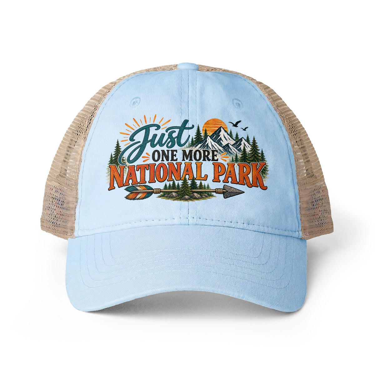 Just One More National Park Trucker hat, National Park Hat for Women, Hiking Camping Hat, Adventure Travel Cap, Outdoor Lover Gift
