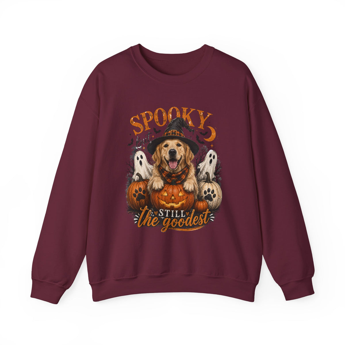 Spooky But Still The Goodest Sweatshirt s— Halloween Golden Retriever Crewneck