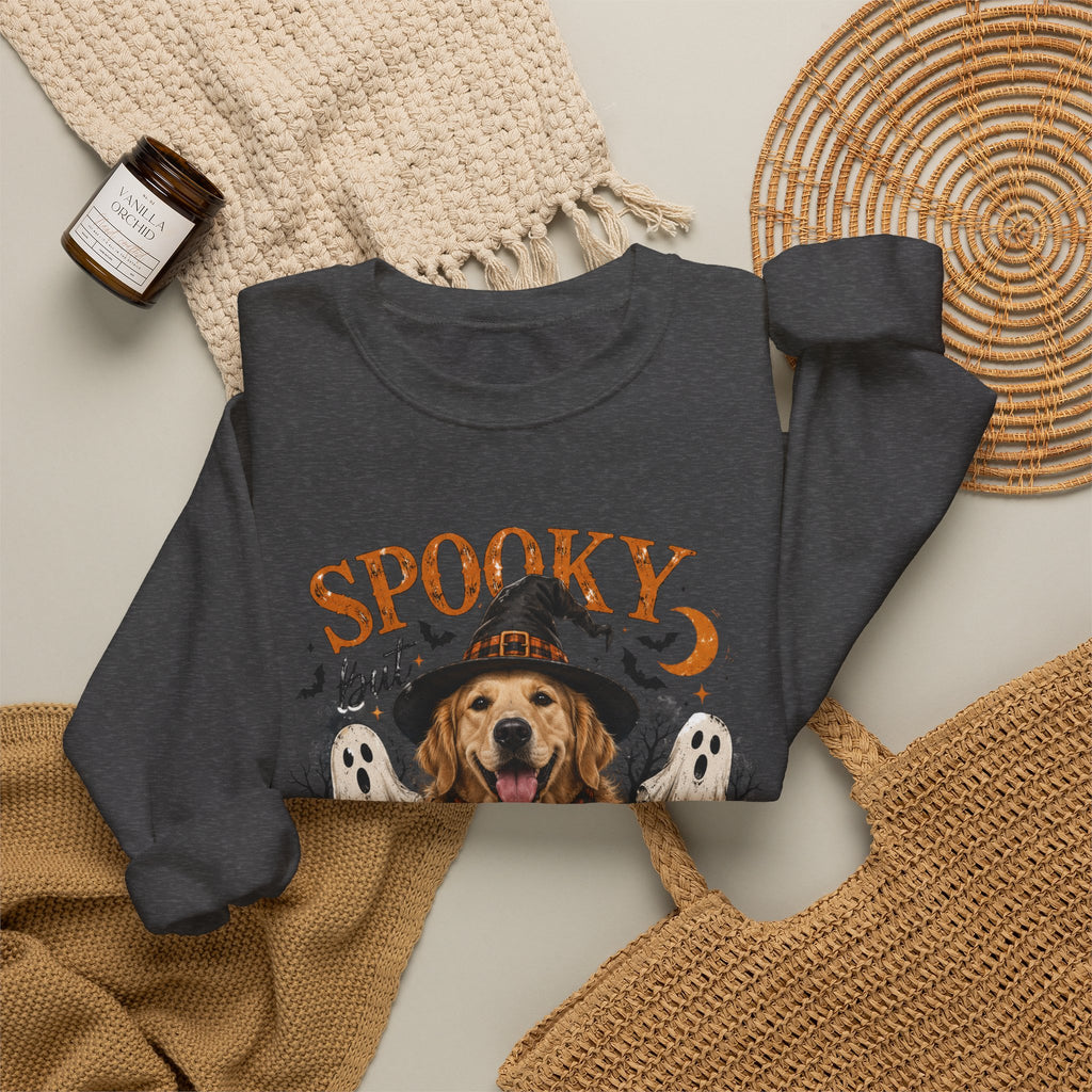 Spooky But Still The Goodest Sweatshirt s— Halloween Golden Retriever Crewneck