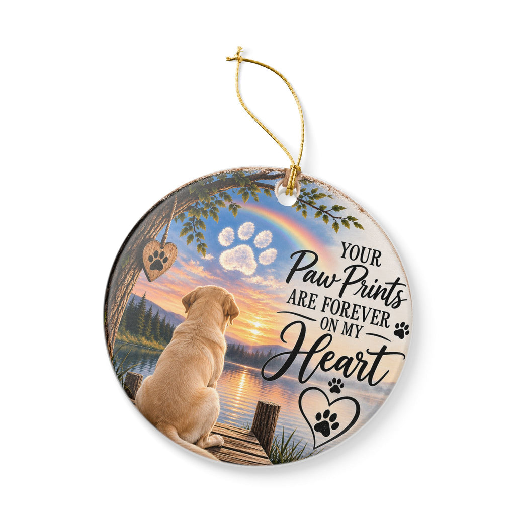 Dog Memorial Ornaments, Labrador Memorial Gift, Pet Loss Sympathy Gift, Rainbow Bridge Ornament, Loss of Dog Remembrance Keepsake