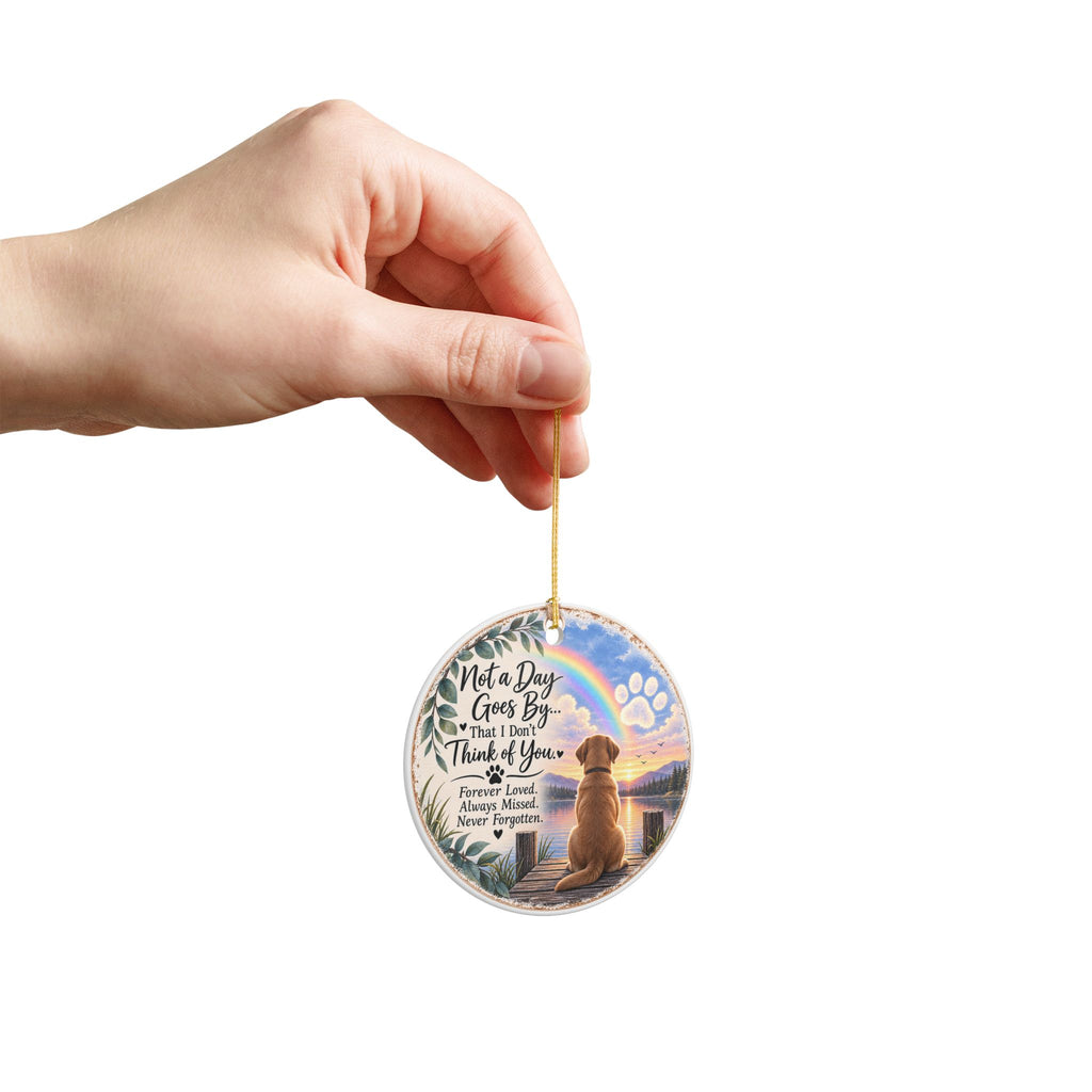 Dog Memorial Ornament, Pet Loss Sympathy Gift, Rainbow Bridge Ornament, Dog Remembrance Keepsake, Loss of Dog Memorial Gifts