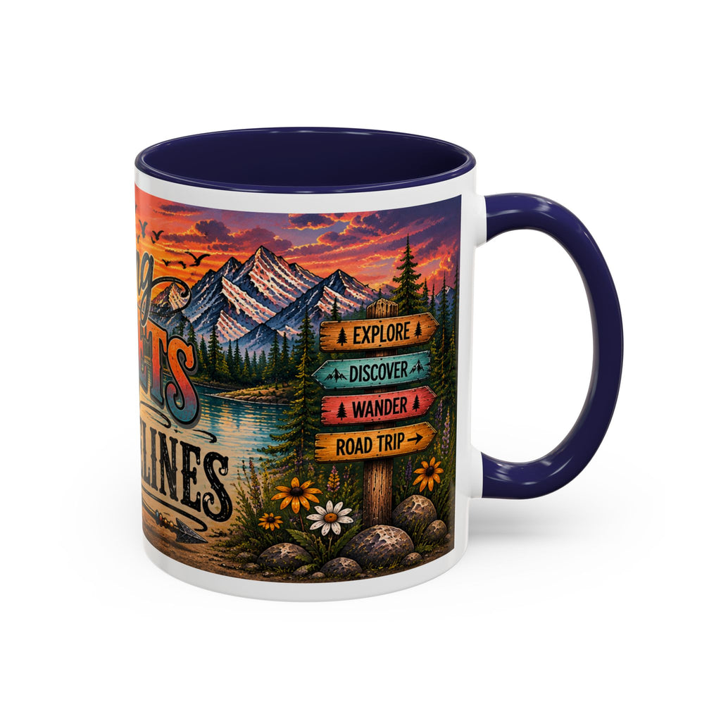 Chasing Sunsets and Statelines Coffee Mug  Scenic Mountain Sunset Mug
