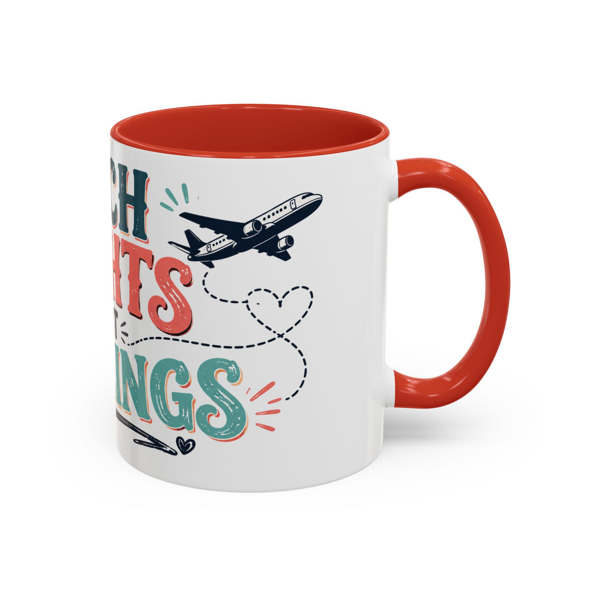 Catch Flights Not Feelings Coffee Mug, Funny Travel Mug for Women, Girls Trip Gift, Vacation Lover Cup, Frequent Flyer Gift