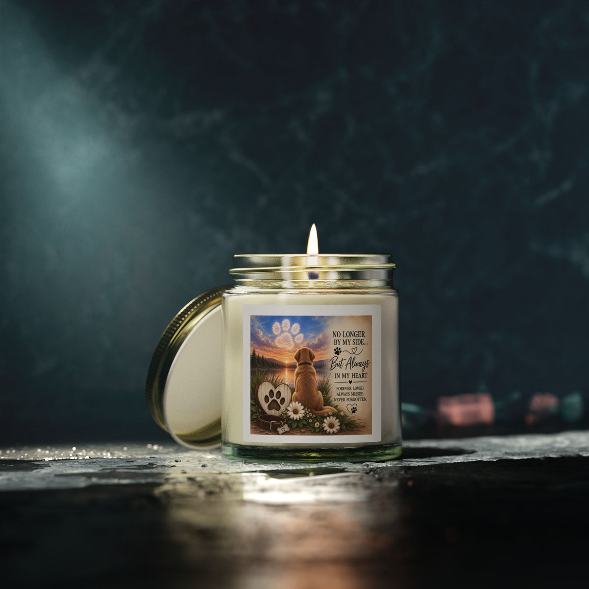 Dog Memorial Candle, Pet Loss Sympathy Gifts, Rainbow Bridge Memorial, Loss of Dog Gift, Dog Remembrance Candle, Pet Bereavement Gift