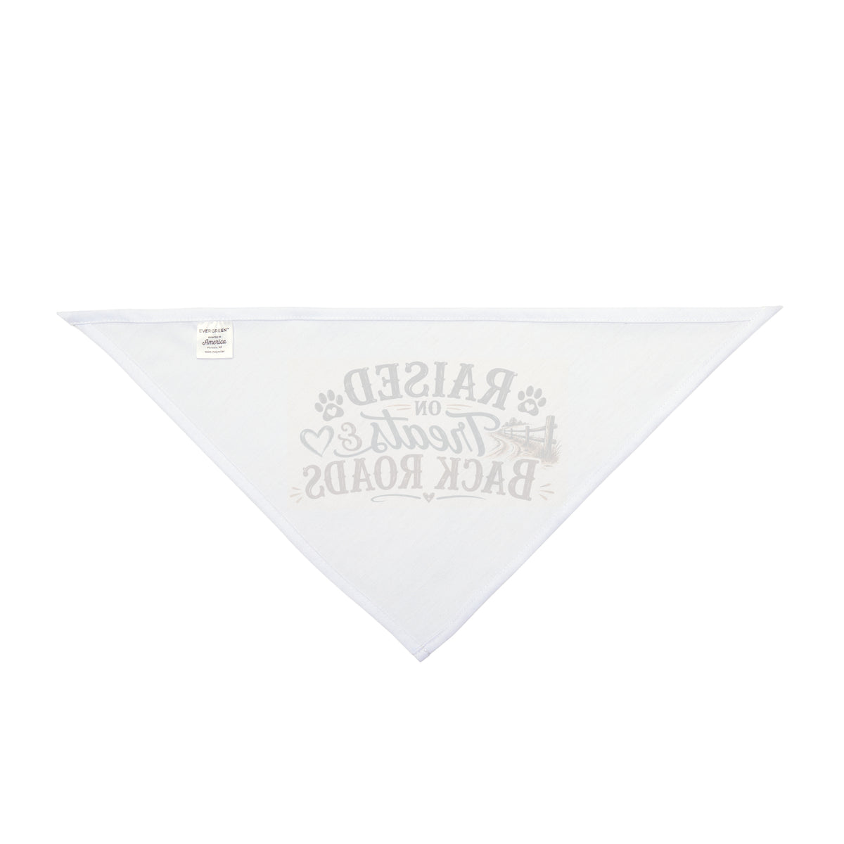 Pet Bandana — "Raised on Treats & Back Roads" Rustic Country Dog Bandana
